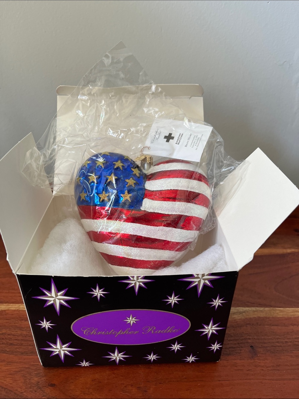 NIB • CHRISTOPHER RADKO “BRAVE HEART” ORNAMENT